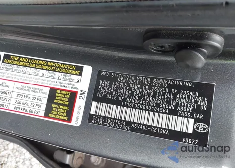 2011 Toyota Camry Se из США, поврежденный, VIN 4T1BF3EK6BU184564